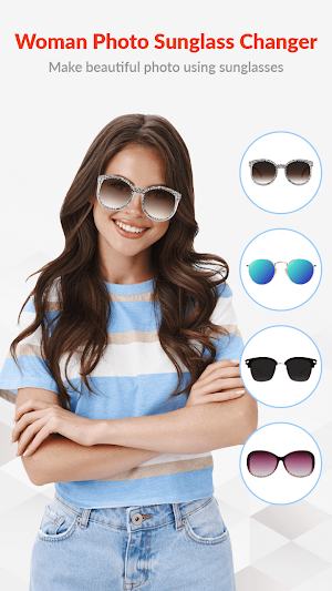 Woman Photo Sunglass Changer Screenshot 0