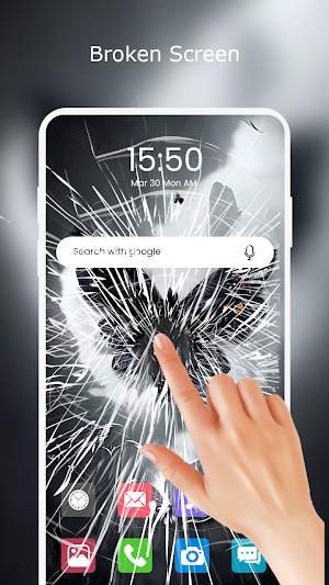 Broken Screen Prank Wallpaper Screenshot 1