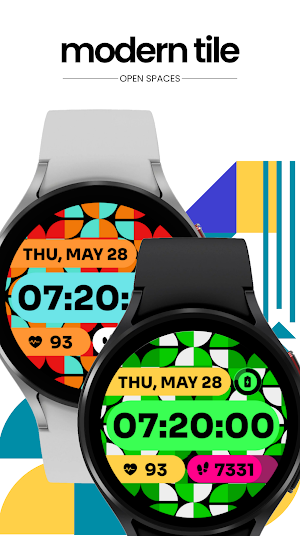 Modern Tile Watch Face Screenshot 0