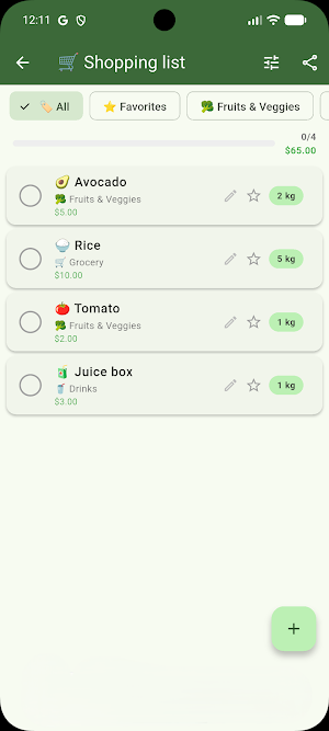 Shopping List: Supermarket Screenshot 3