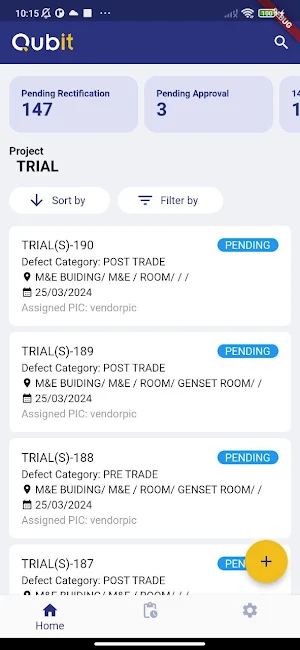 QSite Defect Management Screenshot 1