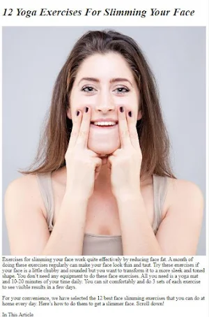 Face Slimming Exercises Tips Screenshot 3
