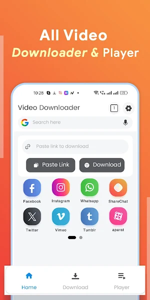 Video Downloader : HD Player Screenshot 1