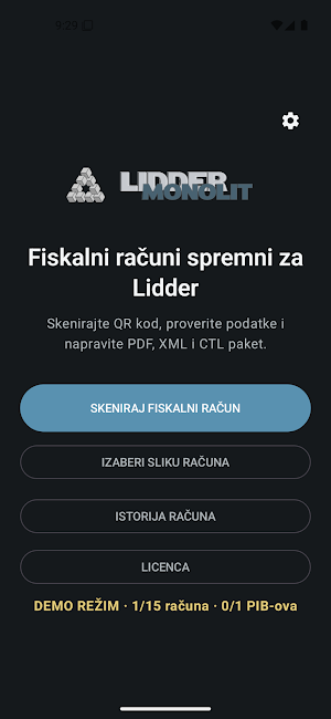 Lidder FiscalScan Screenshot 1