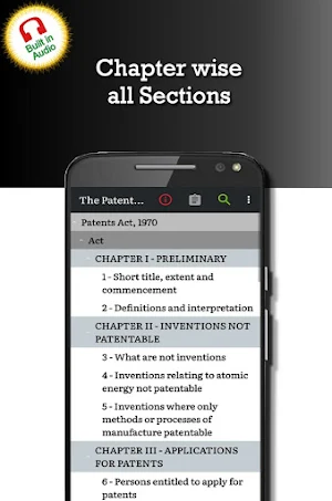 Patents Act 1970 Screenshot 1