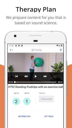 Rehaktiv Therapie-App Screenshot 1