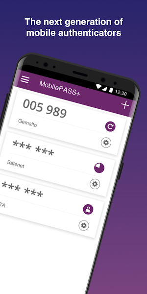 SafeNet MobilePASS+ Screenshot 0