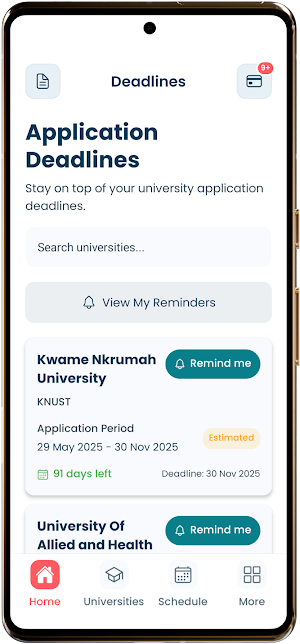 My UniPlan GH: WASSCE Tools Screenshot 2