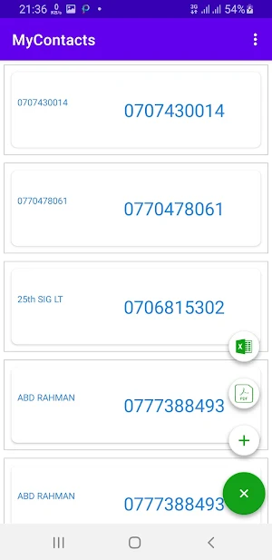 MyContacts Screenshot 2
