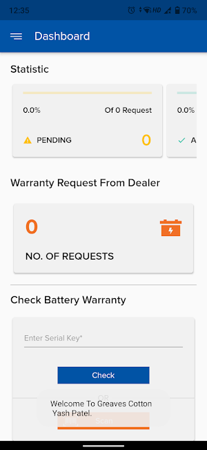 Greaves Battery Warranty Screenshot 1