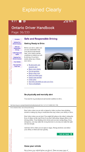 2023 Ontario Driver Handbook Screenshot 0