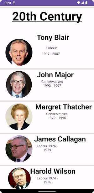 British Prime Ministers Screenshot 1