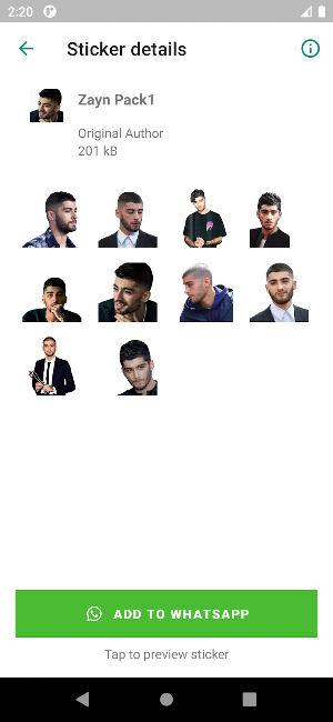 Zayn Malik Stickers Pro Screenshot 2