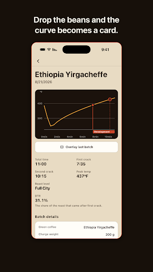 CrackLog: Coffee Roast Log Screenshot 1