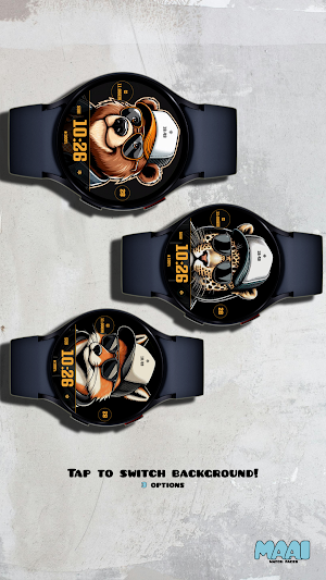 Trucker Cap Animals Watch Face Screenshot 1