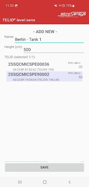 TELID® level sens Screenshot 1