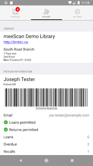 Davidson College Self Checkout Screenshot 3