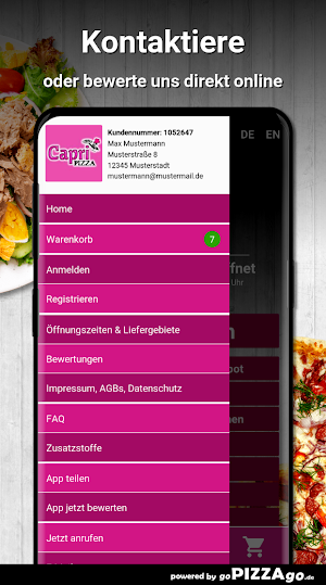 Pizza Capri Singen (Hohentwiel Screenshot 2