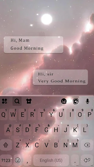 Galaxy Background Keyboard Theme Screenshot 1