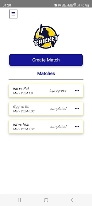 Street Cricket - Score Tracker Screenshot 0