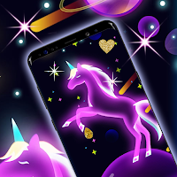 Neon Unicorn Live Wallpaper