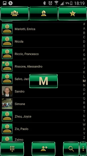 Theme for ExDialer Green Gold Screenshot 2