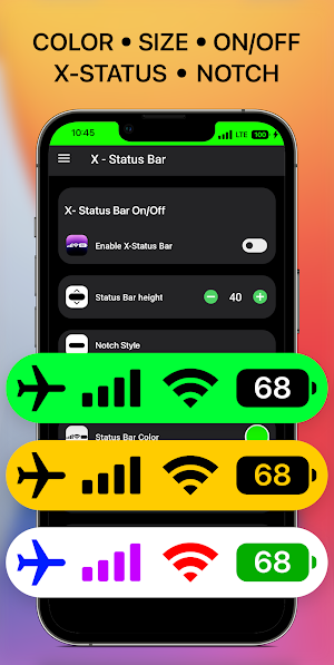 iCenter iOS 16: X - Status Bar Screenshot 3