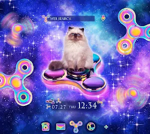 Space Cat & Spinners Theme Screenshot 0