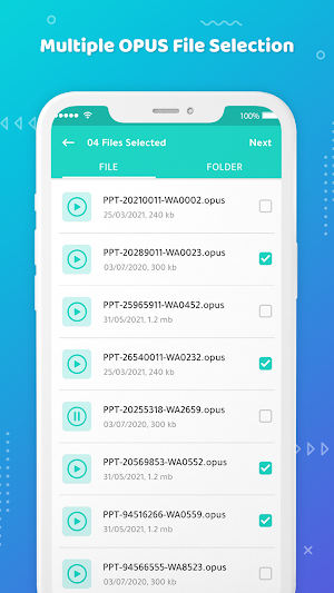 Opus to Mp3 Converter for WhatsApp Audio Screenshot 0