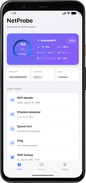 NetProbe: WiFi & Network Tools Screenshot 0