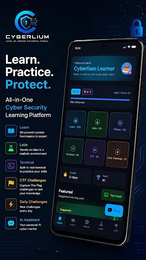 Cybersecurity Course Cyberlium Screenshot 0