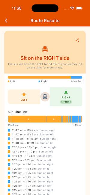 ShadeSide - Sun Seat Finder Screenshot 1