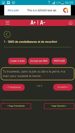 Message de condoléances touchantes Screenshot 3