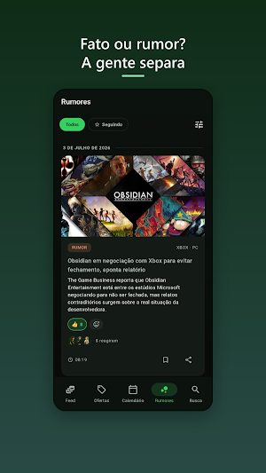 Notering: Gaming news Screenshot 1