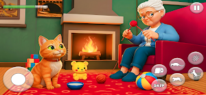 Granny With Cat Screenshot 0