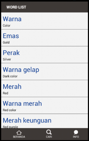 INDONESIA - Word Dictionary Screenshot 2