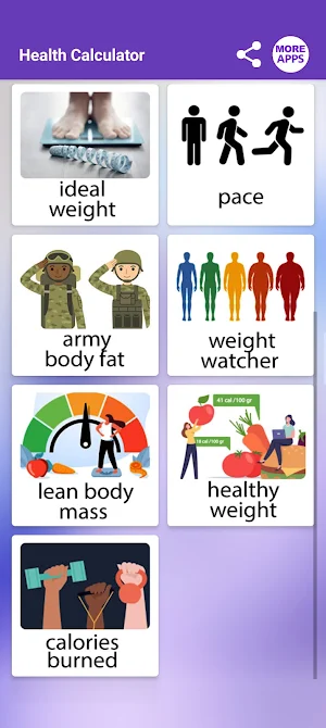 Fitness & Health Calculator Screenshot 2