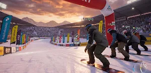 Downhill Snowboard Racing Screenshot 3