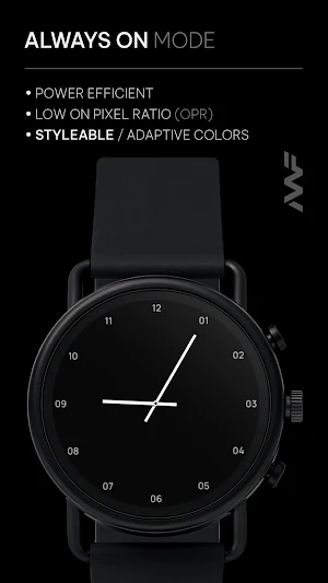 Awf OLED Analog - watch face Screenshot 3