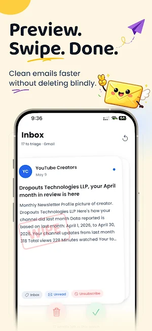 Swipe To Wipe Emails - WypeBox Screenshot 1