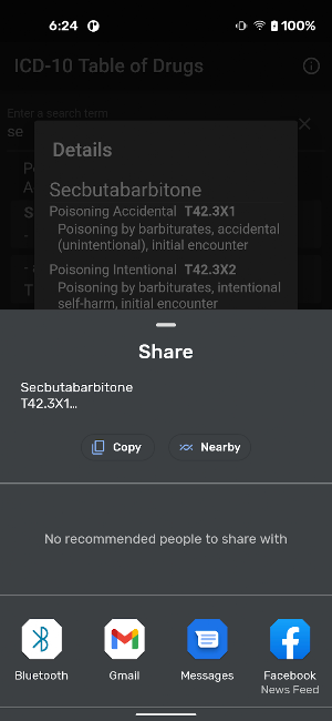 ICD-10 Table of Drugs Screenshot 3