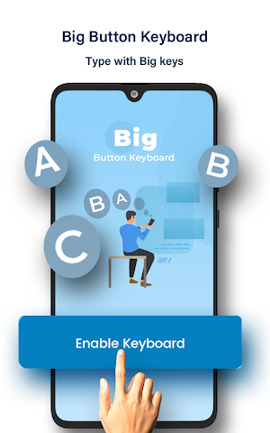 Big Buttons Typing Keyboard - Big Keys for typing Screenshot 0