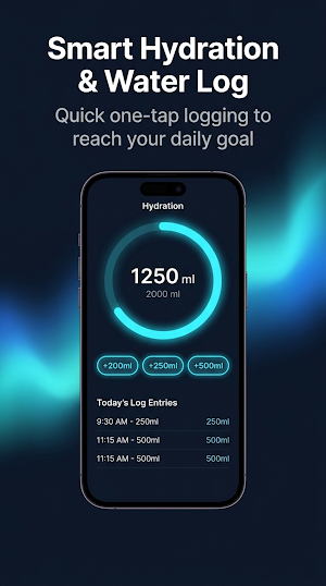 WellDay: Water, Food & Health Screenshot 1