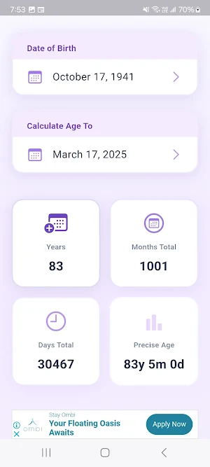 Age Calculator Screenshot 2