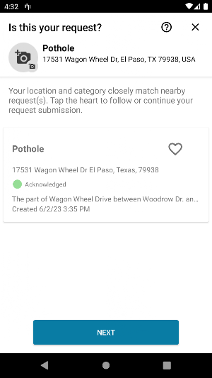 El Paso County SeeClickFix Screenshot 3