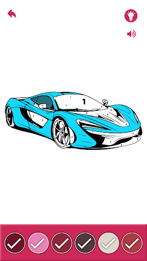 Vehicles Color By Number Book Screenshot 0
