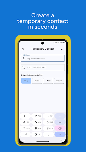Temp Contact: TempNumber Saver Screenshot 2