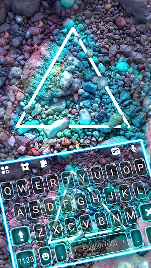 Neon Stone Pyramid Keyboard Ba Screenshot 0
