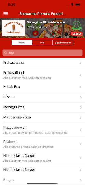 Shawarma Pizzeria Frederiksaer Screenshot 0
