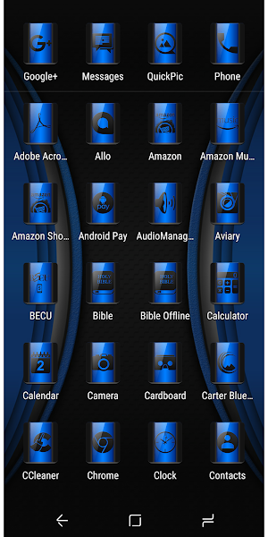 Carter Blue Black Icon Pack Screenshot 3